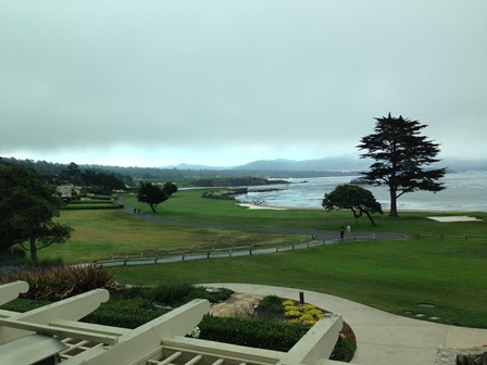 Breakfast at Pebble Beach, food OK, view sublime