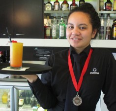 Roselle Rawhiti, overall winner of the mocktail competition at the Regional Culinary Fare.