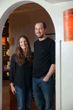 Giulio Sturla, and his partner Christy Martin, who own Roots Restaurant in Lyttleton. Photo credit: Meredith Dyer, Meredith-Clare Photography