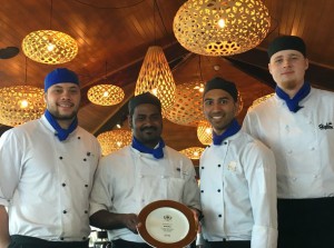 Stratosfare chefs Kane Peni, Sakthivel Muthusamy, Binoy Madathiparambil Bhavanada and Kieran Gillgren are awarded for their culinary excellence in the 2016 Beef and Lamb awards. 