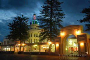 Night life in Napier Art Deco city. Hawkes Bay